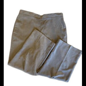 Alfred Dunner Corduroy  Grey Size 16P Pants Elastic Waist Stretch Petite Slacks